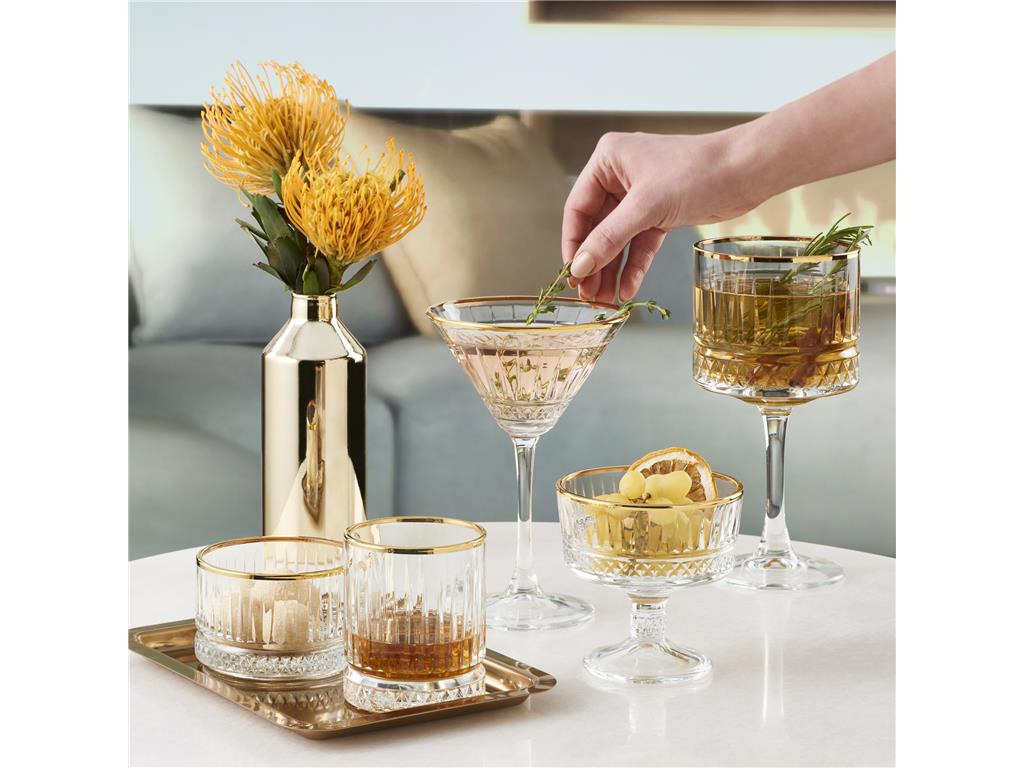 Elysia Becher /35cl/ Goldrand / 4Stk