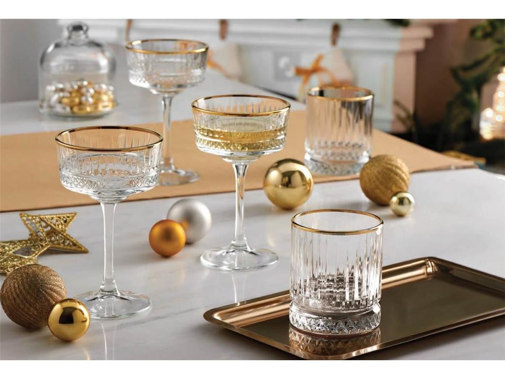 Elysia Becher /35cl/ Goldrand / 4Stk