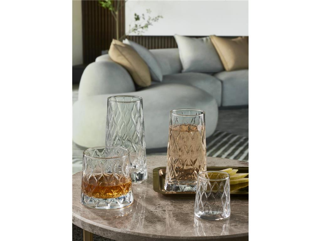 Leafy Lowball-Glas / 30 cl / 4Stk.