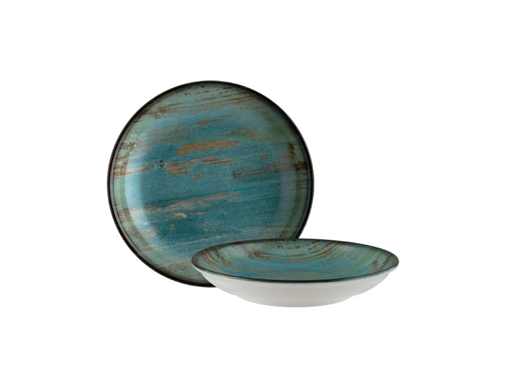 Madera Tiefer Teller Bloom / 25cm / 6St