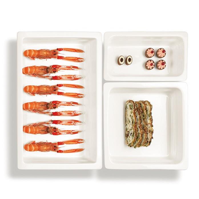 GN-Backblech / Porzellan / 2/4 / 68mm