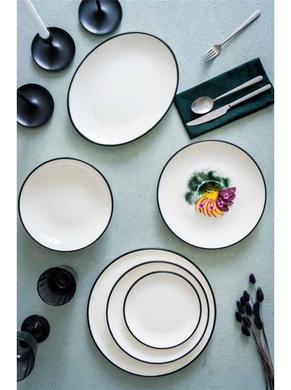 Linea Black Flach. Teller / 30cm / 6Stk