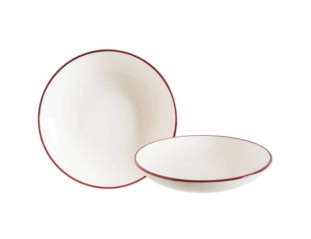 Linea Burgundy tiefer Teller /23cm/ 6Stk