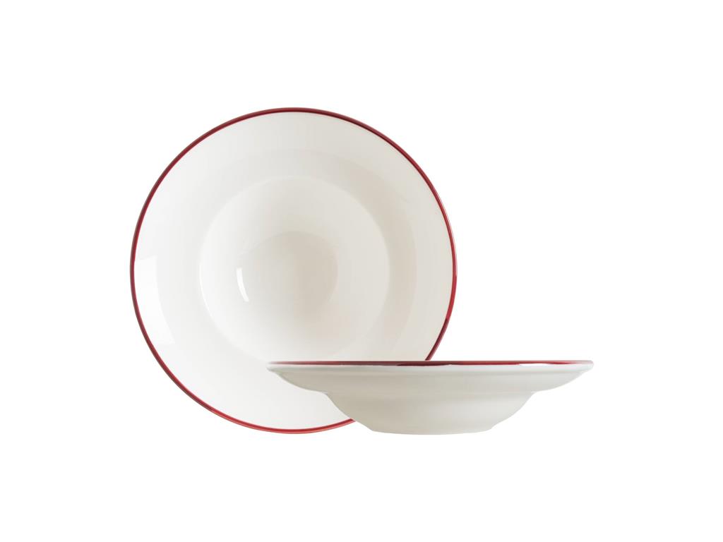 Linea Burgundy tiefer Teller /24cm/ 6Stk