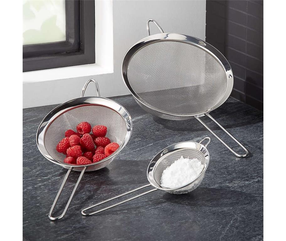 Rundes Sieb / einfach / fein / 22cm