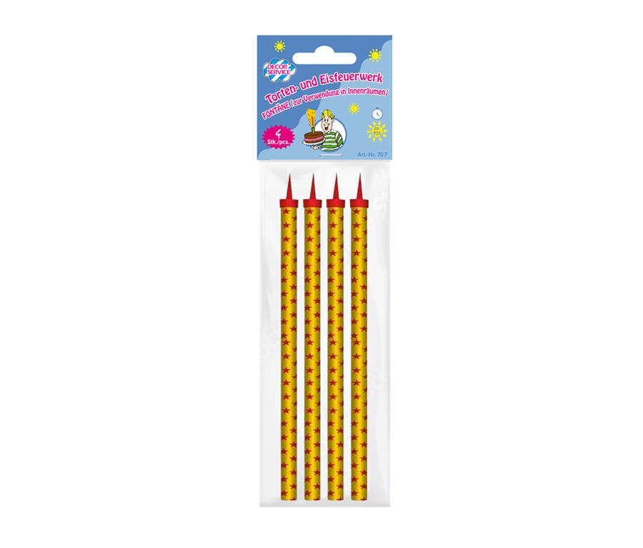Tortenfontäne Feuerwerk / 25cm / 4Stk.