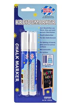 Flüssigkreidemarker / Weiß /2-3mm/ 2Stk