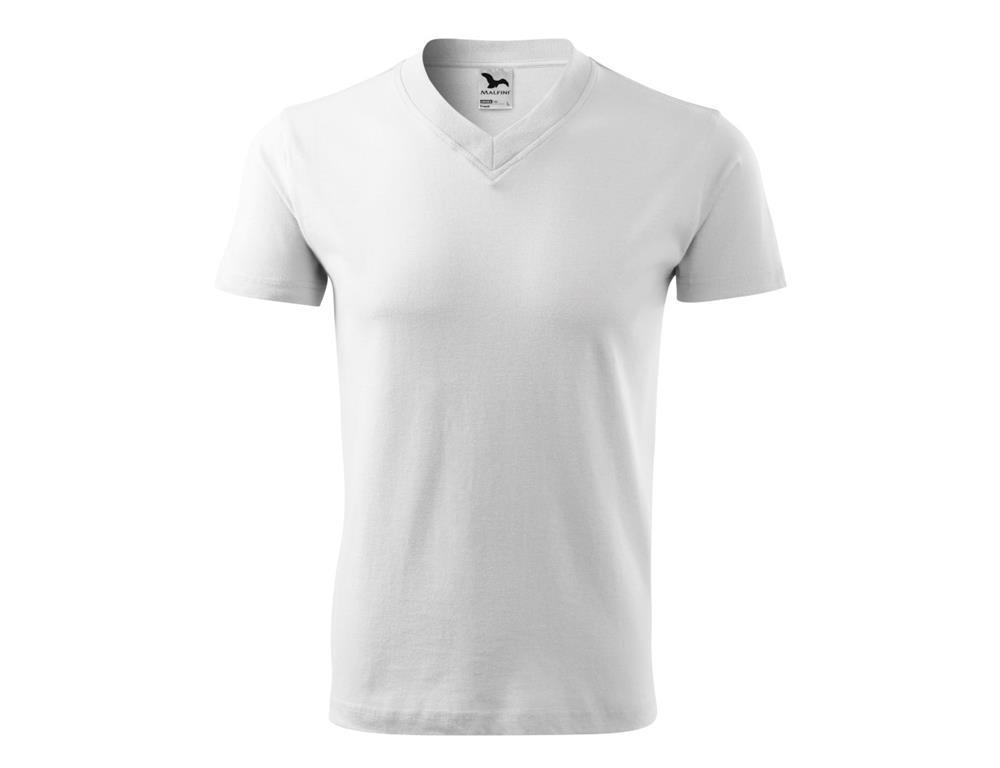 T-Shirt V-Ausschnitt / L / Weiß