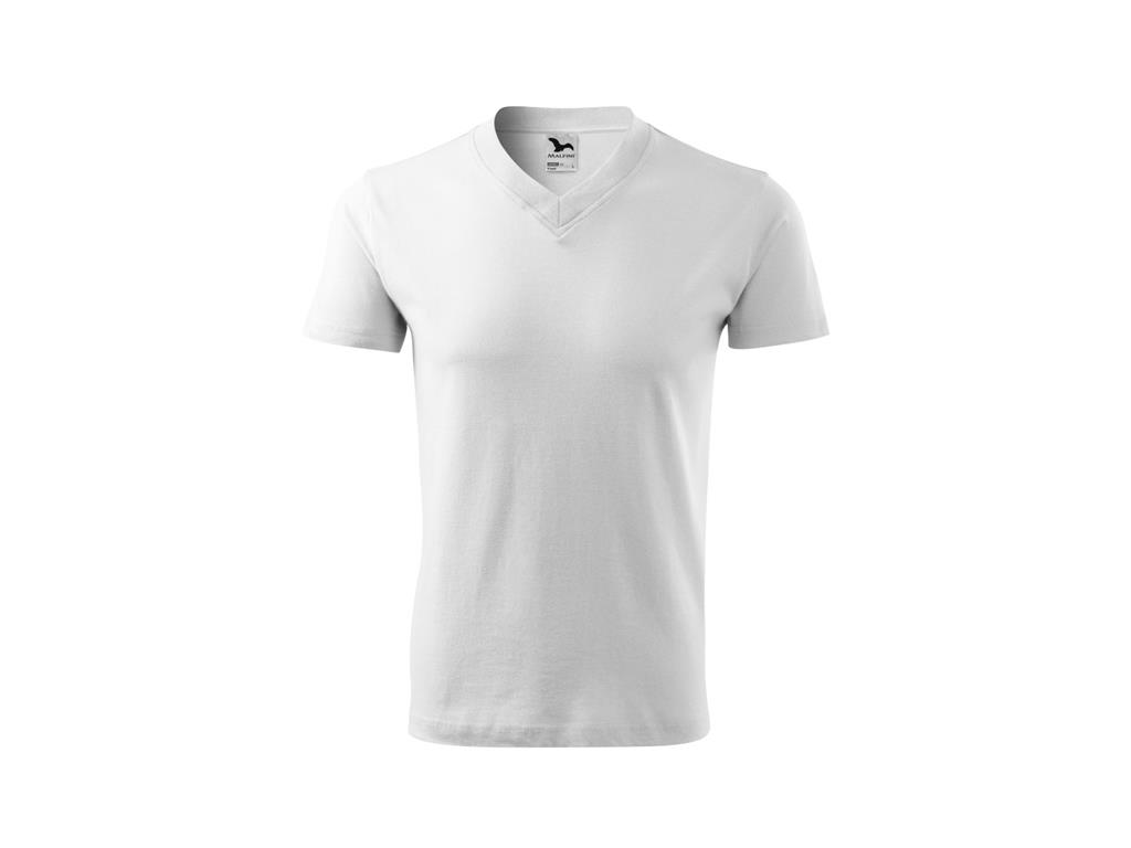 T-Shirt V-Ausschnitt / M / Weiß