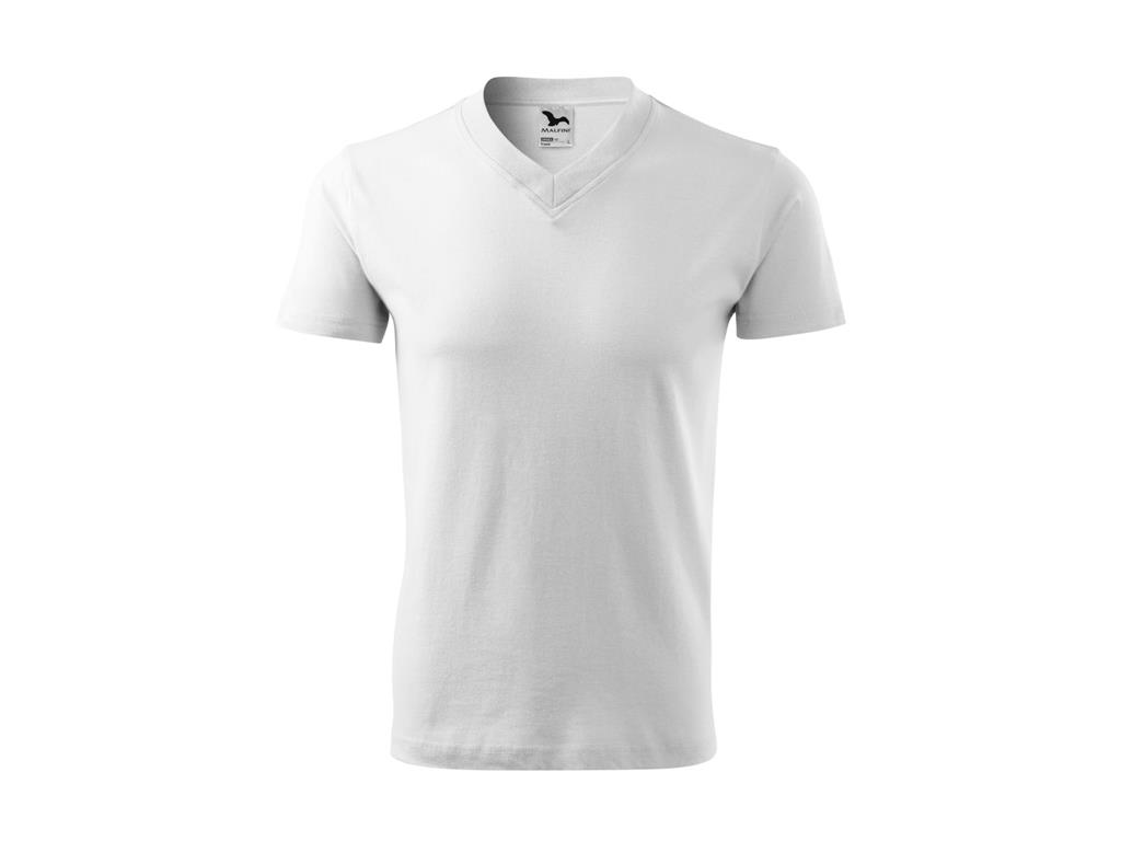 T-Shirt V-Ausschnitt / XL / Weiß