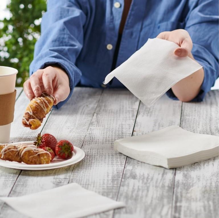 Servietten / 1-lagig / 33×33 cm / weiß /