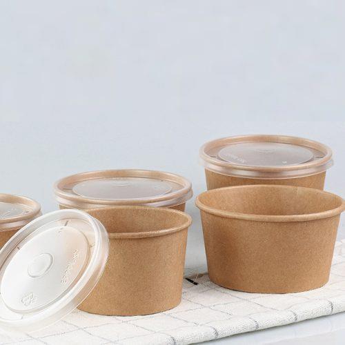 Kraft papirnata skleda / 115x70mm / 530ml / okrogla / 50kos