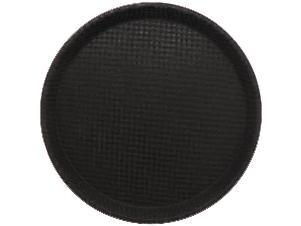 Serviertablett / 27 cm / schwarz / rutsc