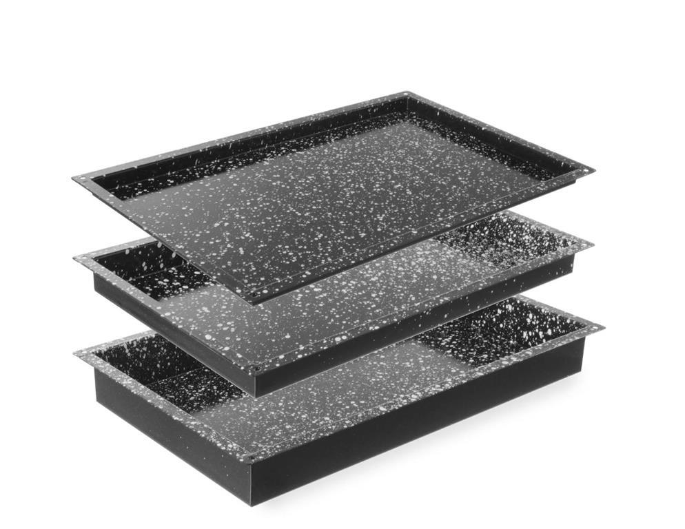 Pekač za konvektomat pečico / GN 1/1 / 40mm / granit-emajl