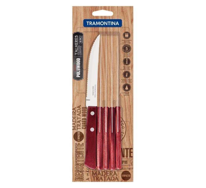 Polywood nož za steak / 6kos / 21,2cm