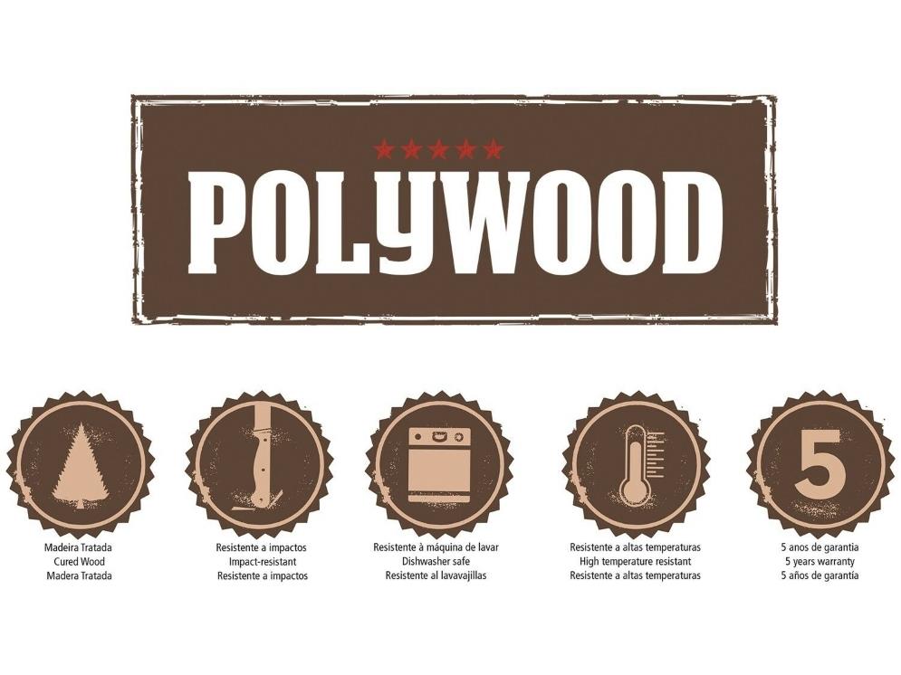 Polywood nož za steak / 6kos / 21,2cm