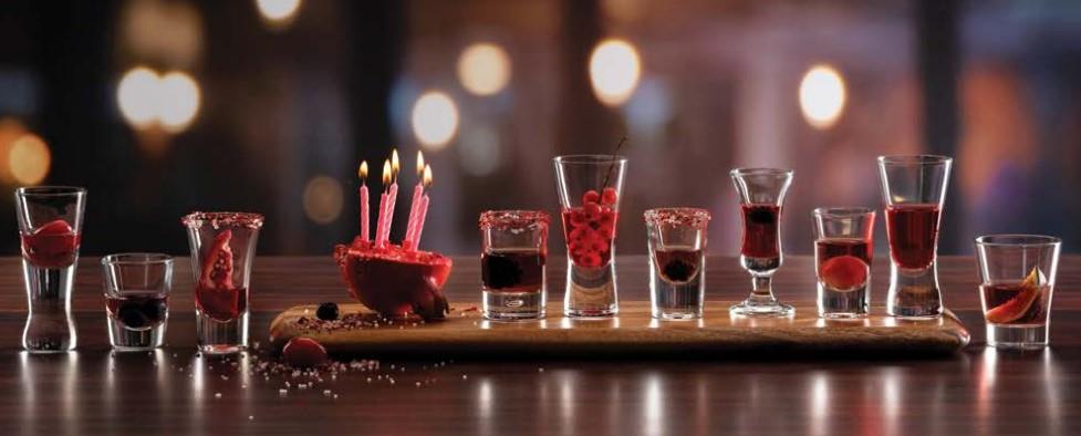 Caffeino Shotglas / 9 cl / 6 Stück