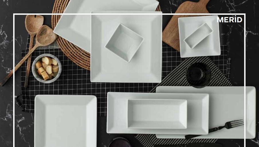 Merid Tiefer Teller / 22x22cm / 6 Stk