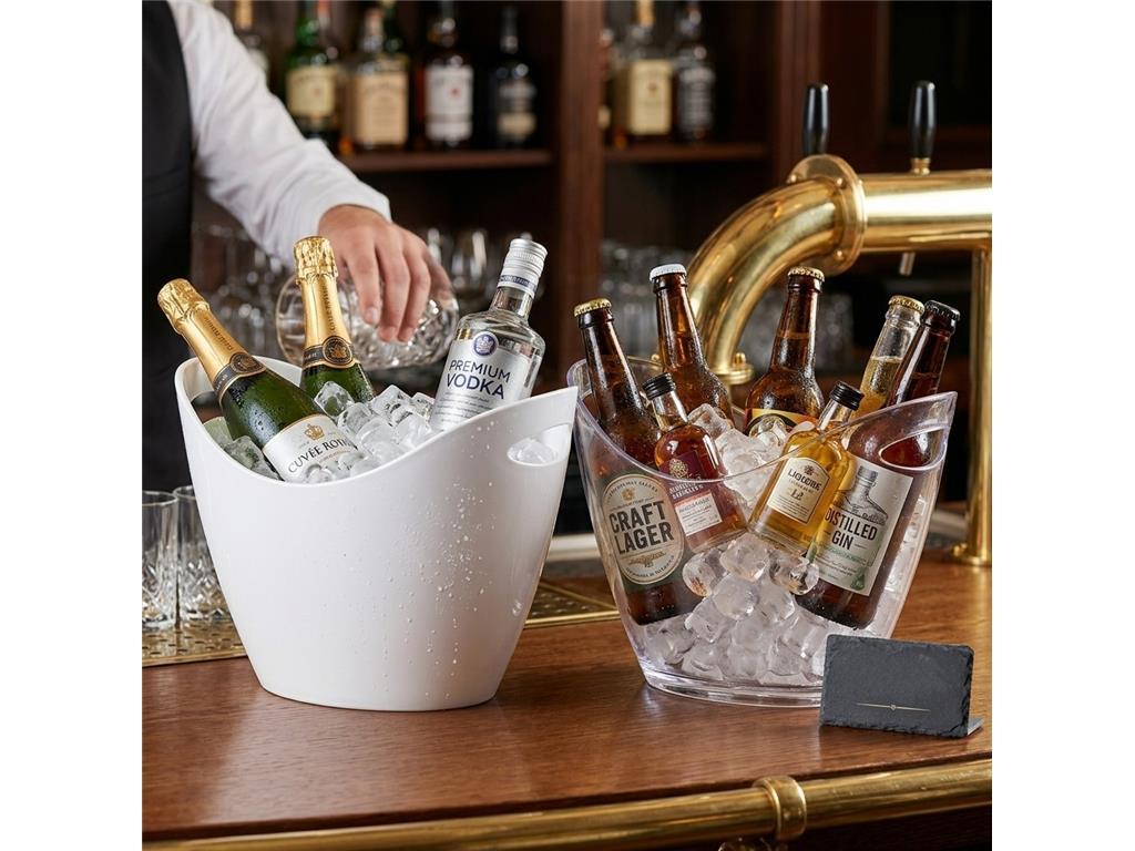 Champagner- und Eiskübel / 26x35cm /Weiß