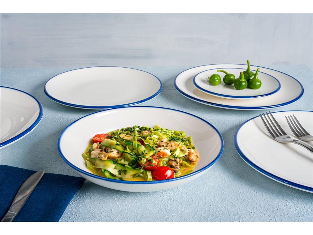 Linea Blue tiefer Teller /24cm/ 6Stk