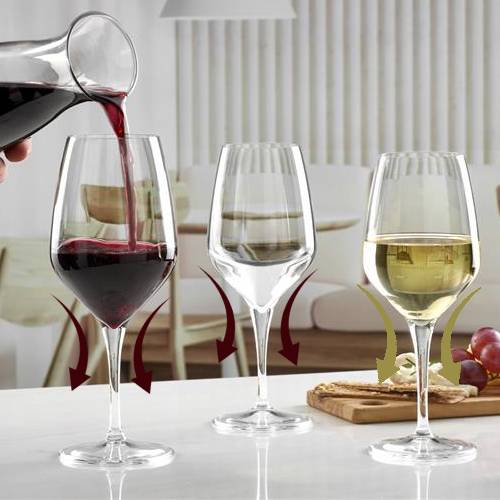 Glas mit gezogenem Stiel